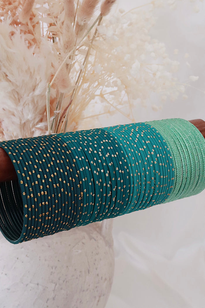 Emerald Garden Bangle Stack