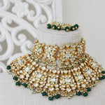 Naseemi Kundan Bridal Set (Emerald)
