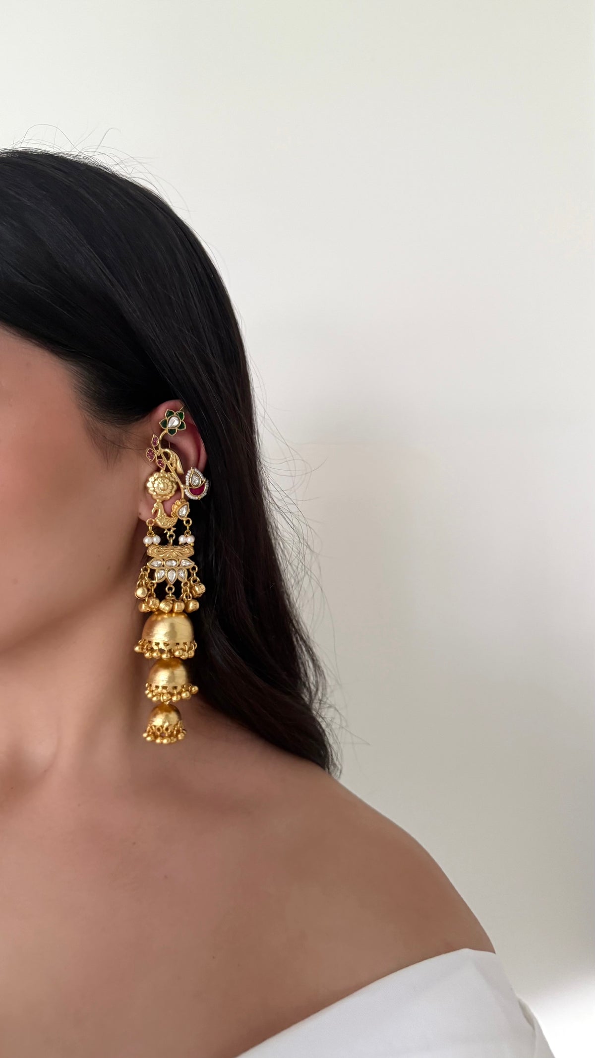 Aarohi Kundan Earrings (Multi)