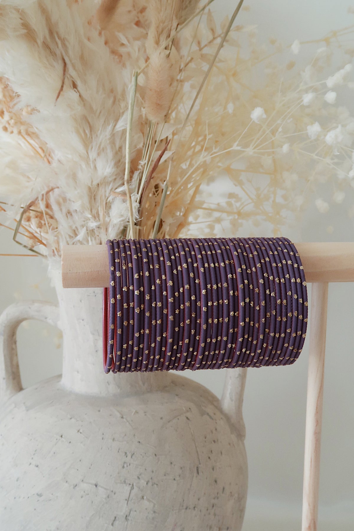 Purple Dot Bangles