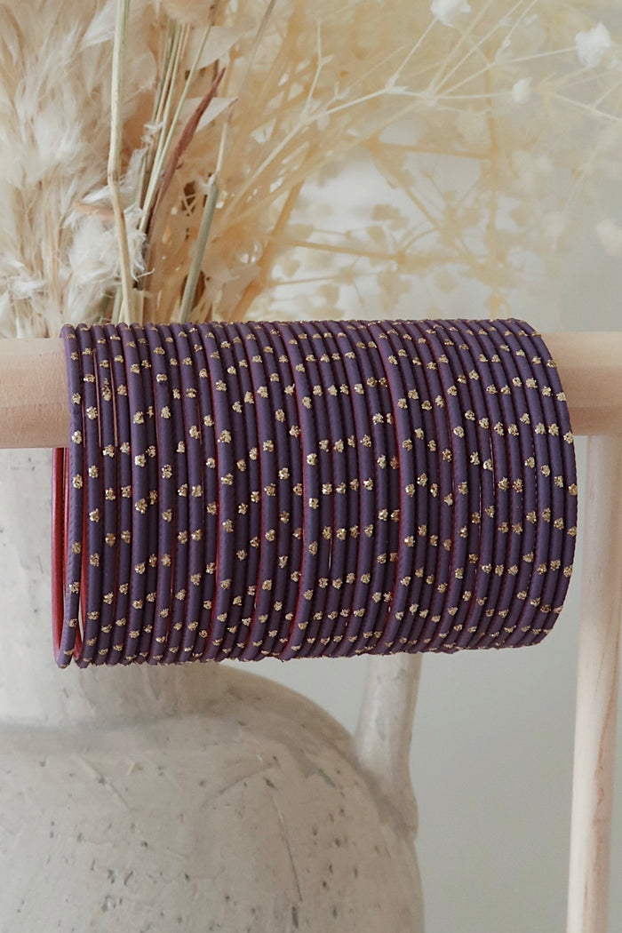 Purple Dot Bangles