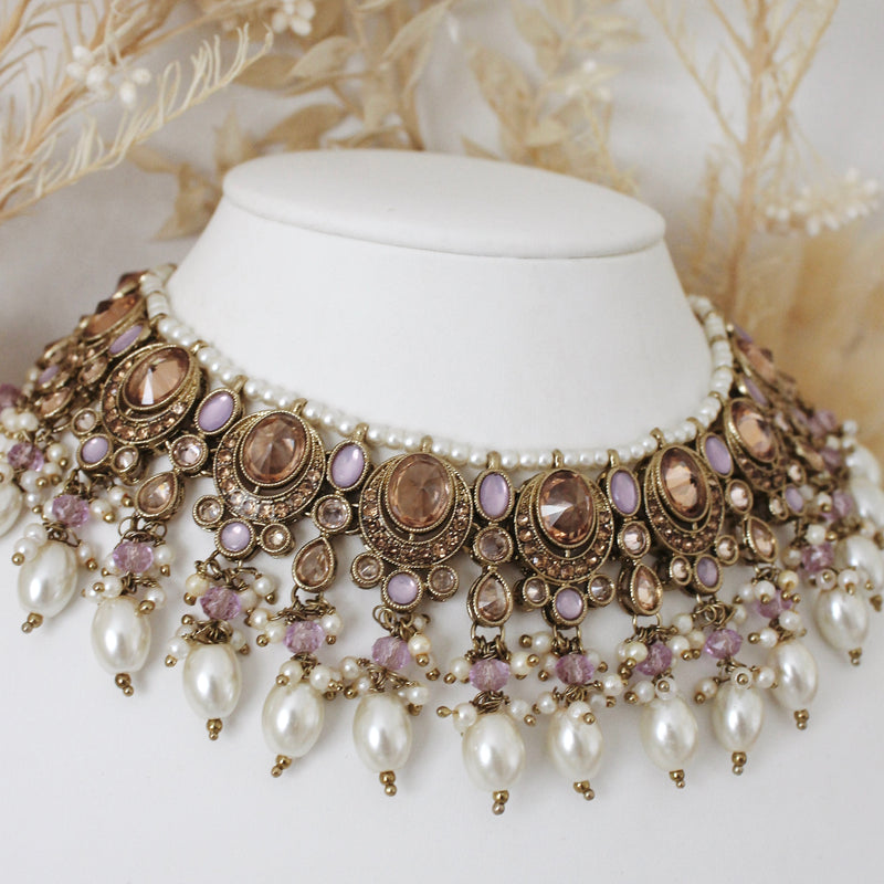 Anchal Necklace Set (Lilac)