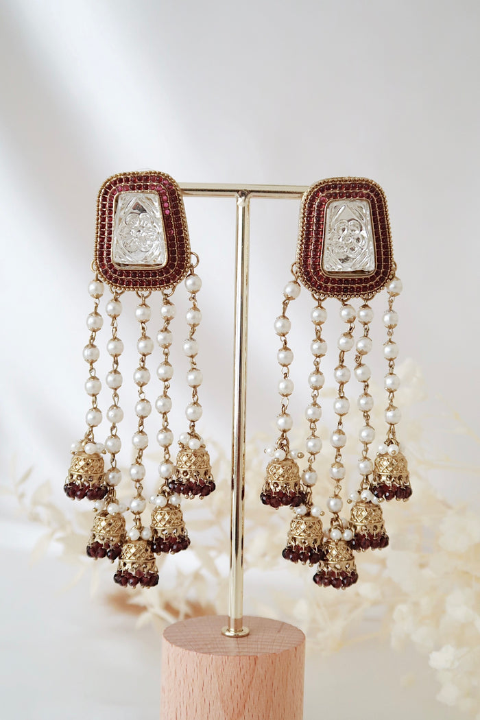 Aurora Earrings (Ruby Red)