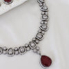 Effat Necklace Set (Ruby Red)