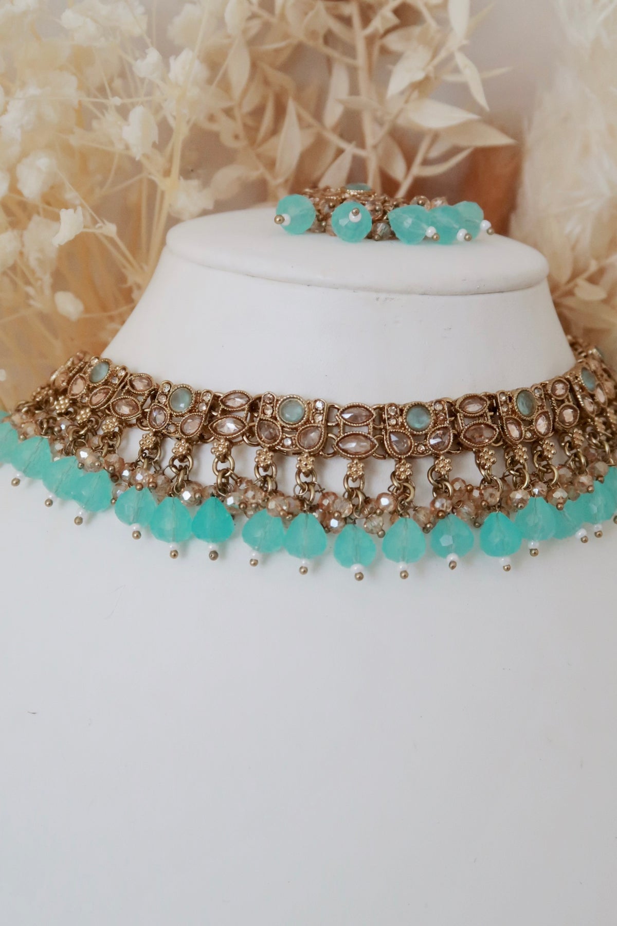 Mehak Choker Set (Aqua)