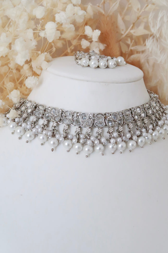 Mehak Choker Set (Silver)