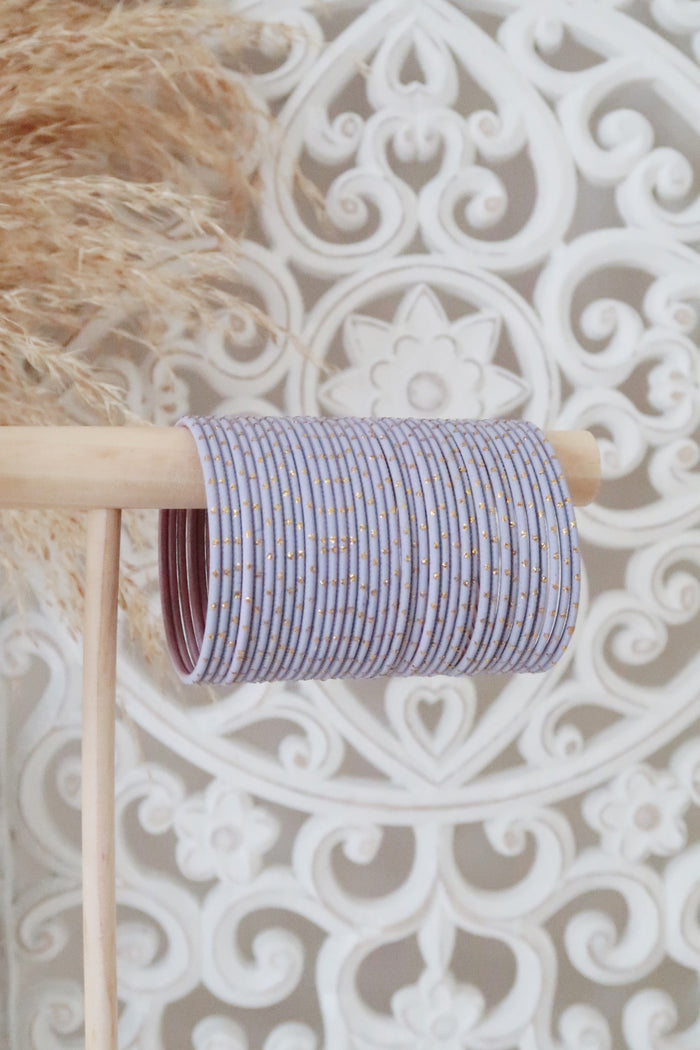 Lilac Dot Bangles