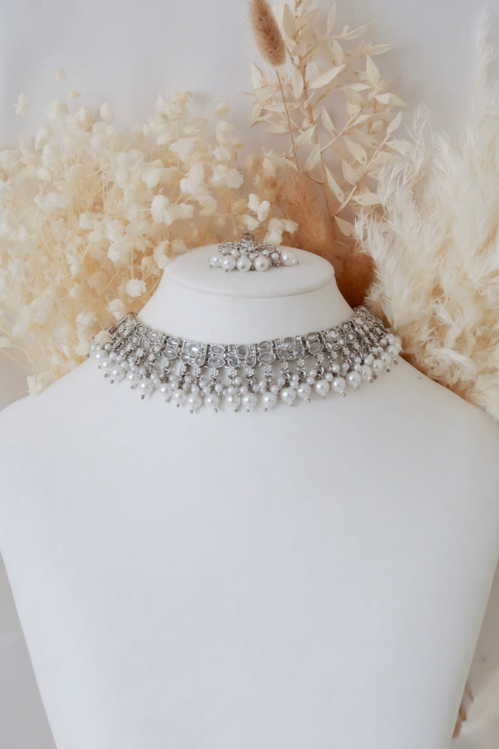Mehak Choker Set (Silver)