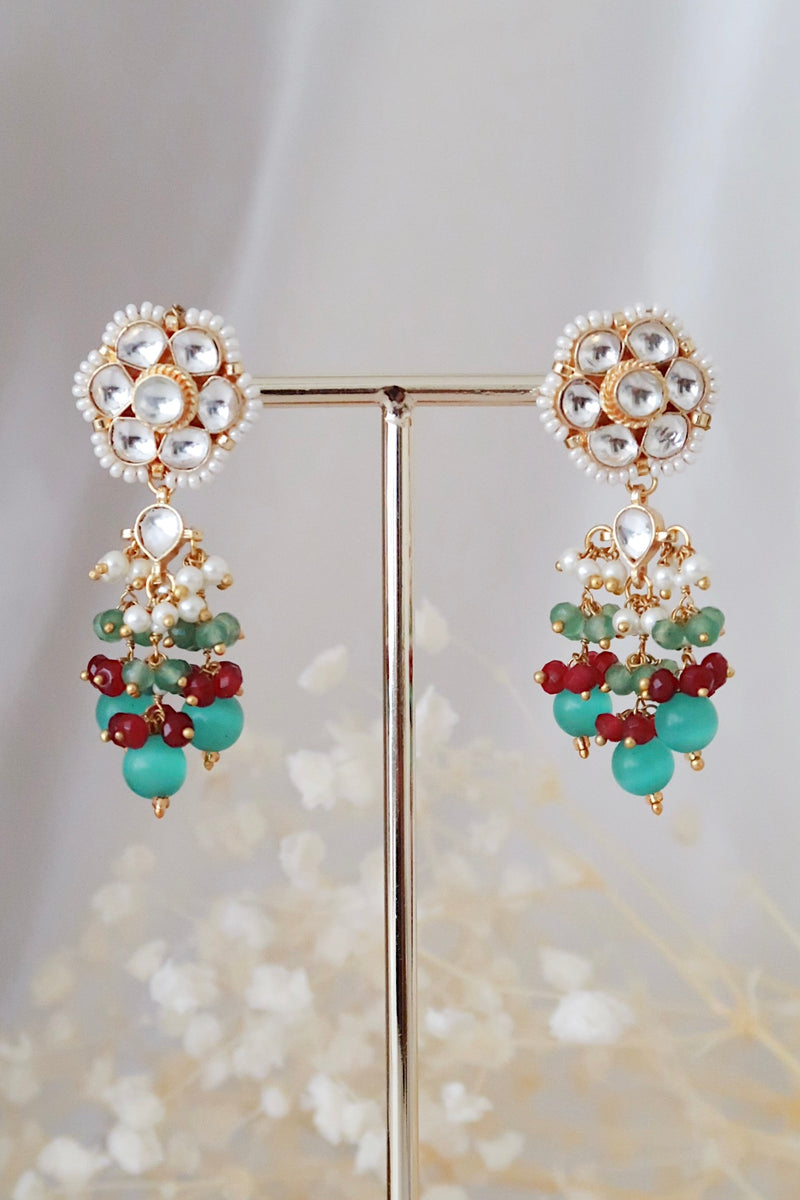 Suhani Kundan Set (Green/Ruby)