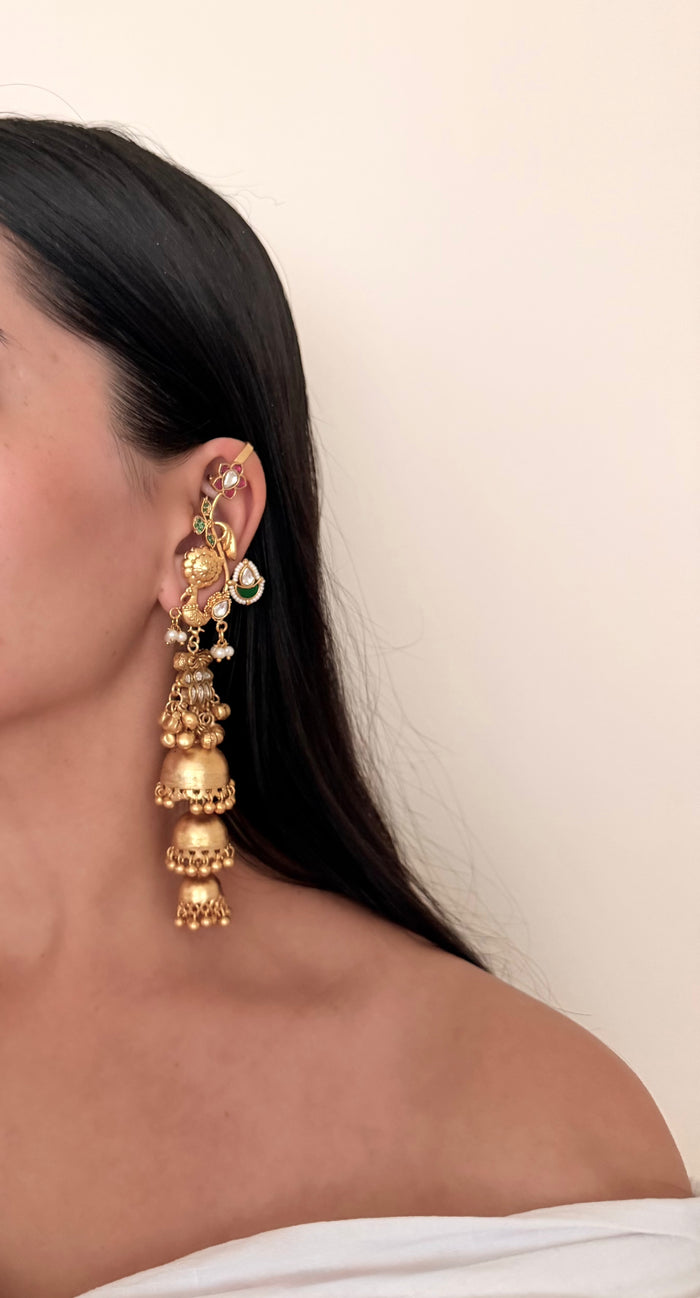 Aarohi Kundan Earrings (Multi)