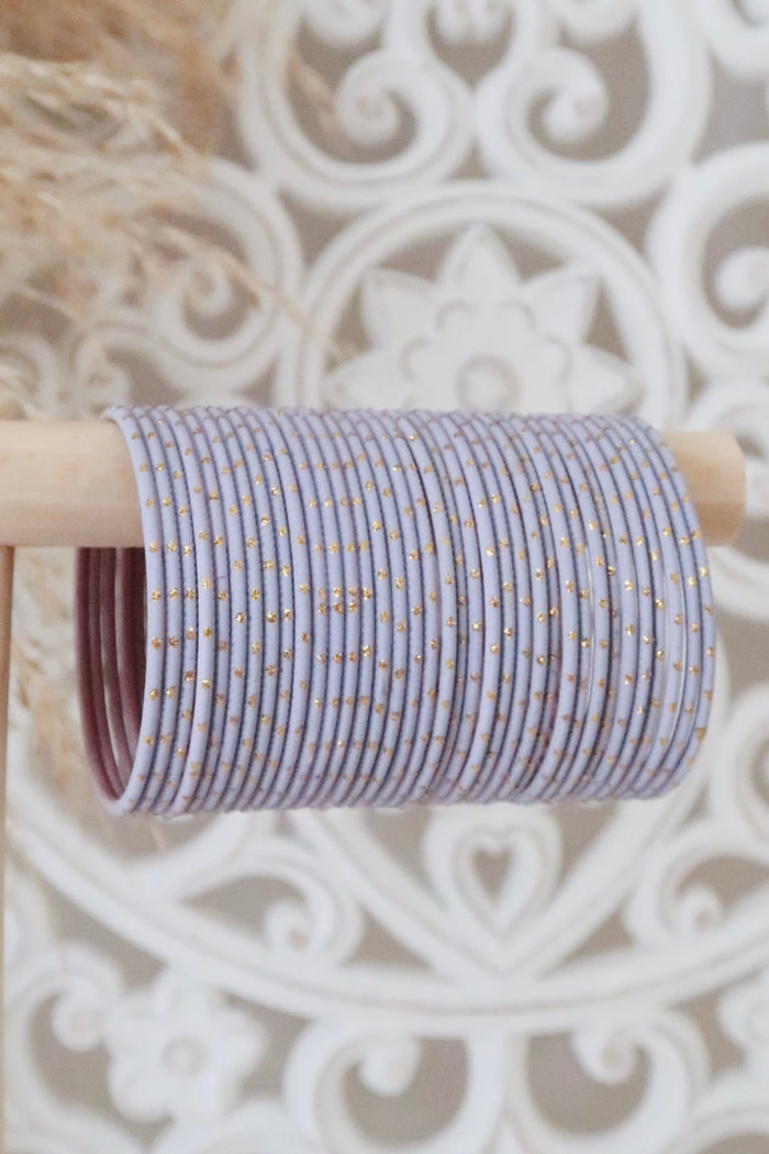 Lilac Dot Bangles