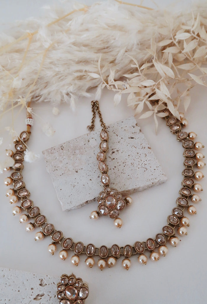 Sanya Choker Set (Necklace & Tikka Only)