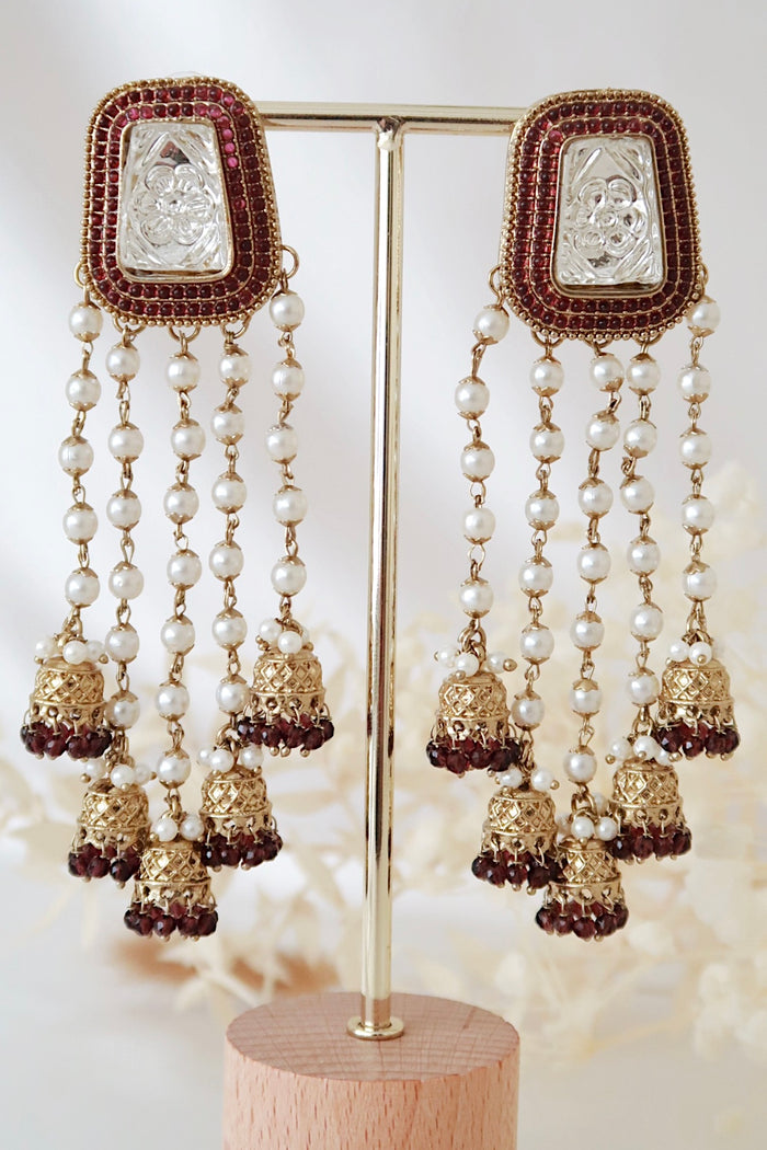Aurora Earrings (Ruby Red)