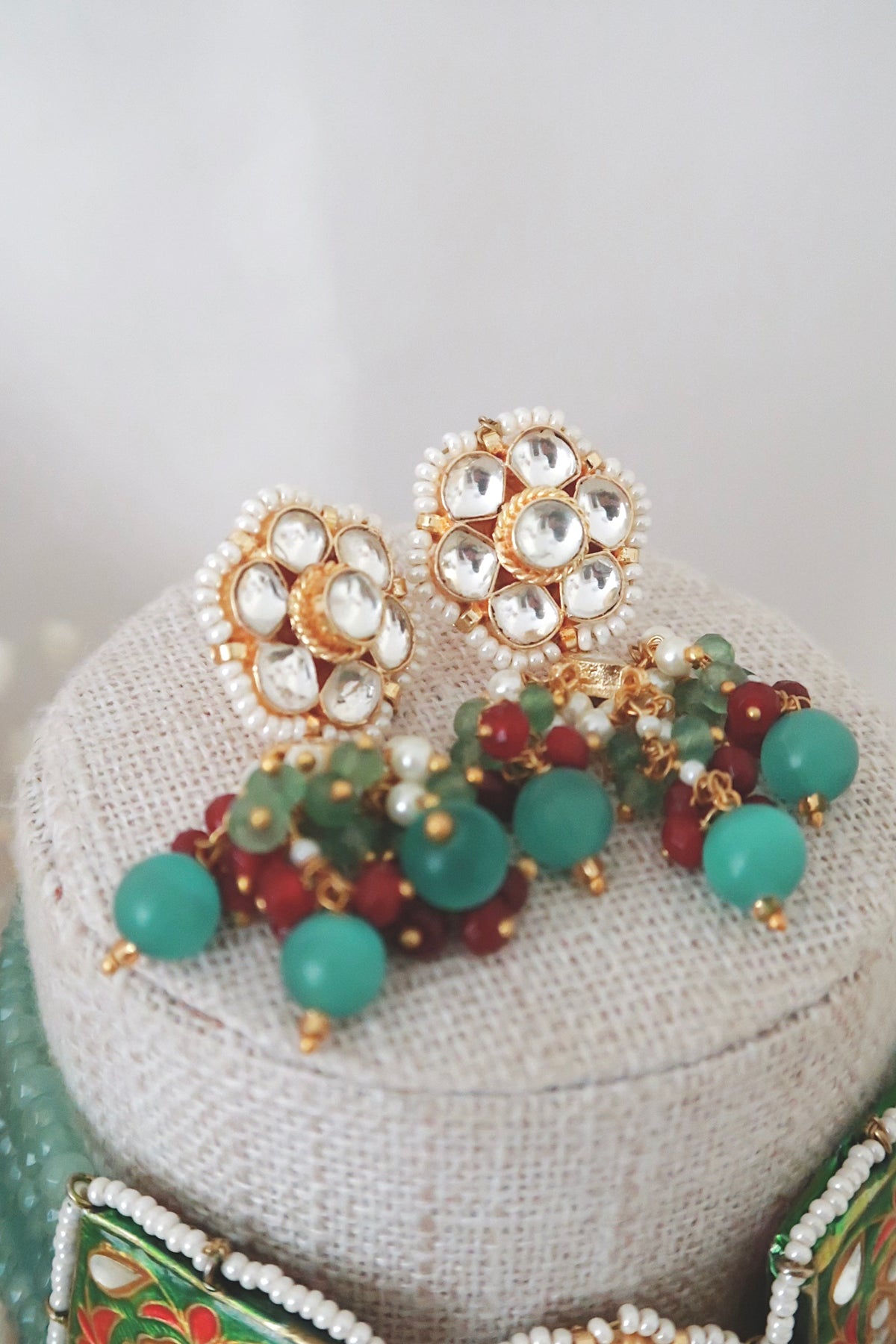 Suhani Kundan Set (Green/Ruby)