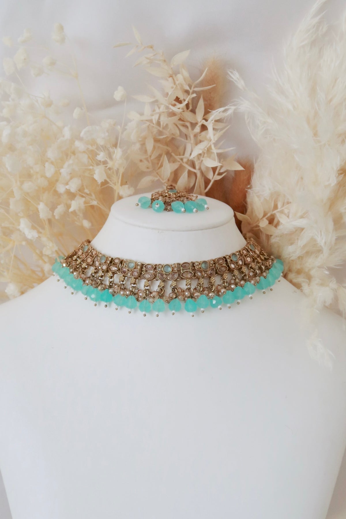 Mehak Choker Set (Aqua)
