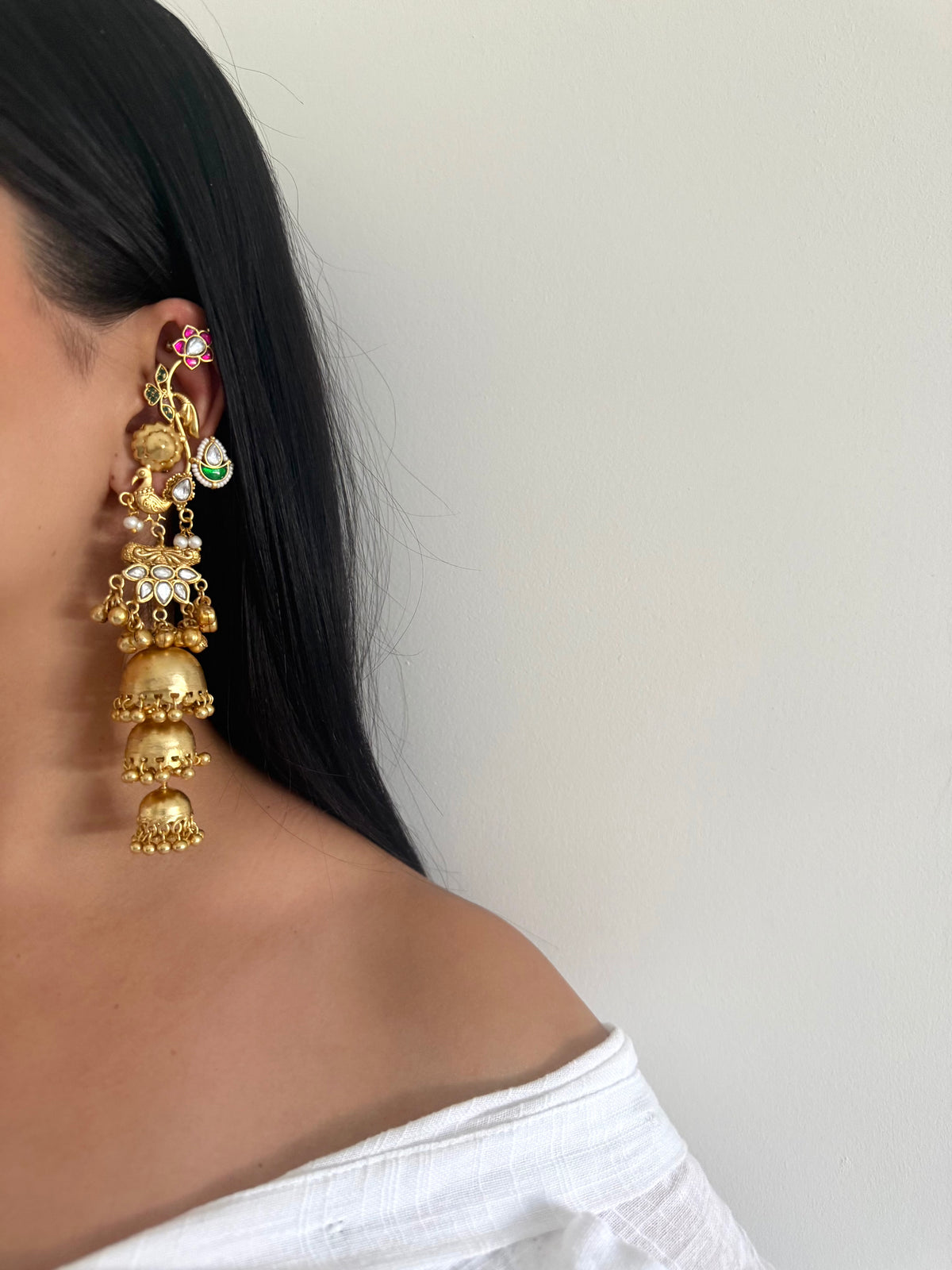Aarohi Kundan Earrings (Multi)
