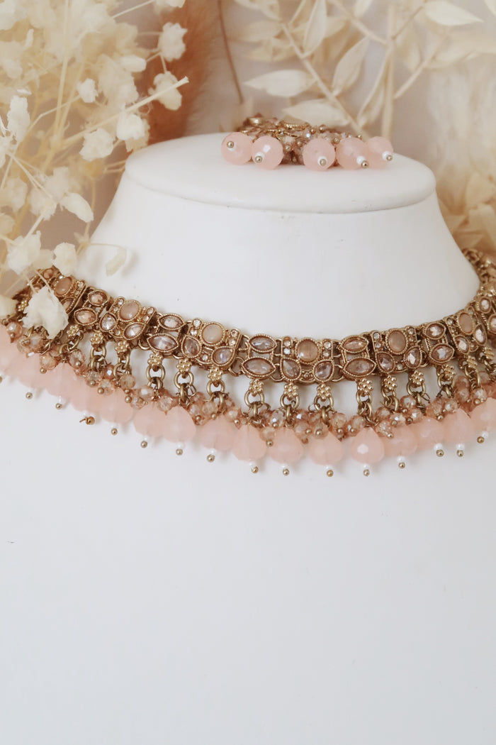 Mehak Choker Set (Baby Pink)