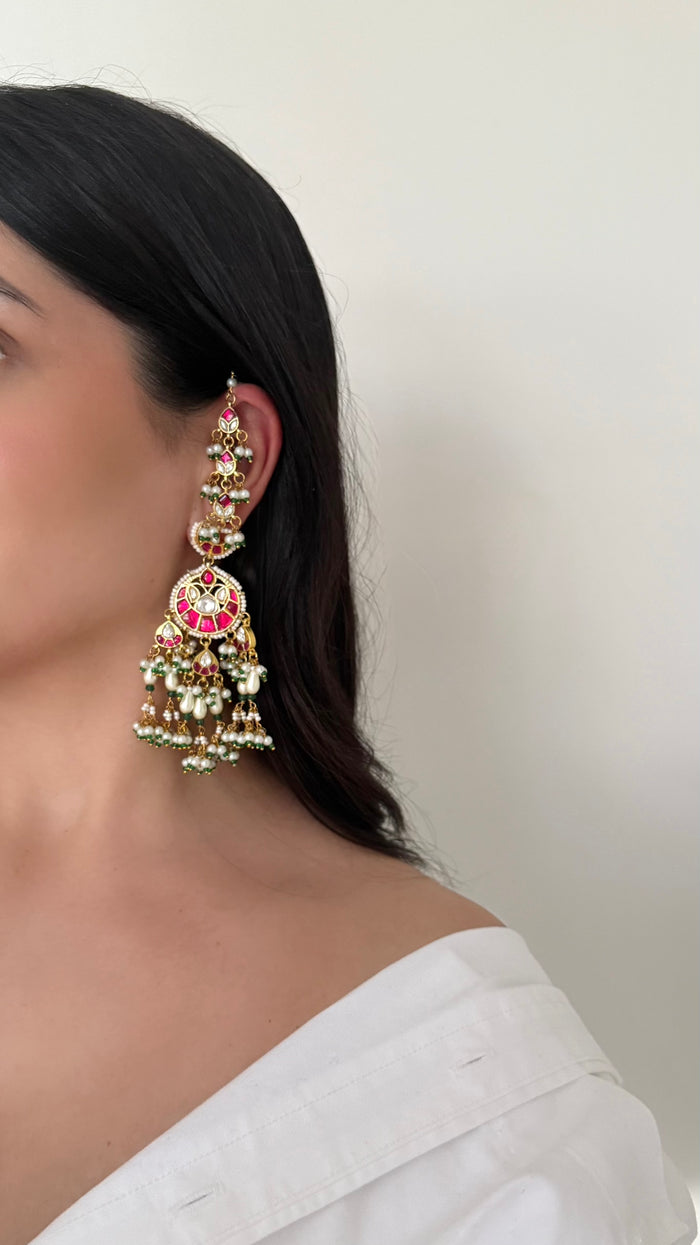 Ziyana Kundan Earrings