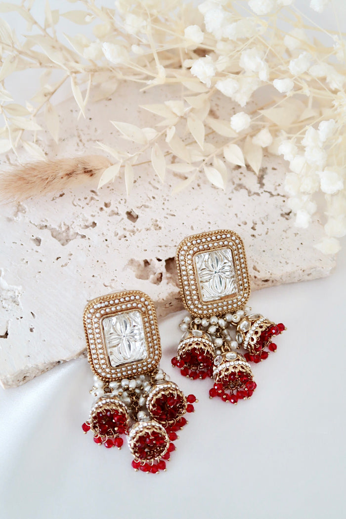 Luma Earrings (Ruby Red)