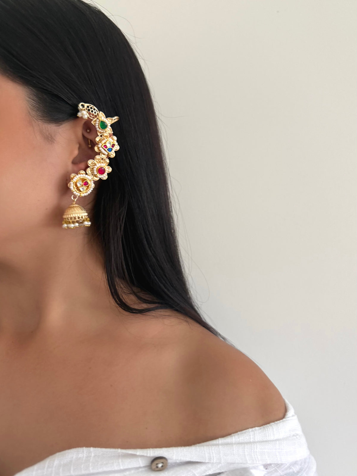 Ziva Kundan Earrings