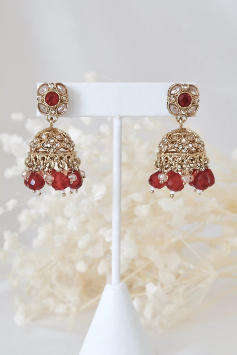 Mehak Choker Set (Ruby Red)