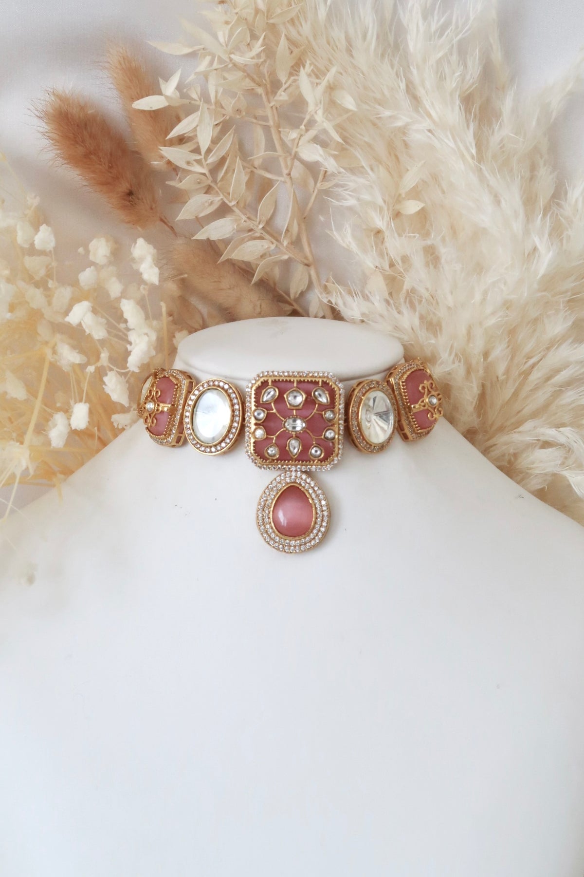 Rivaah Choker Set (Pink)