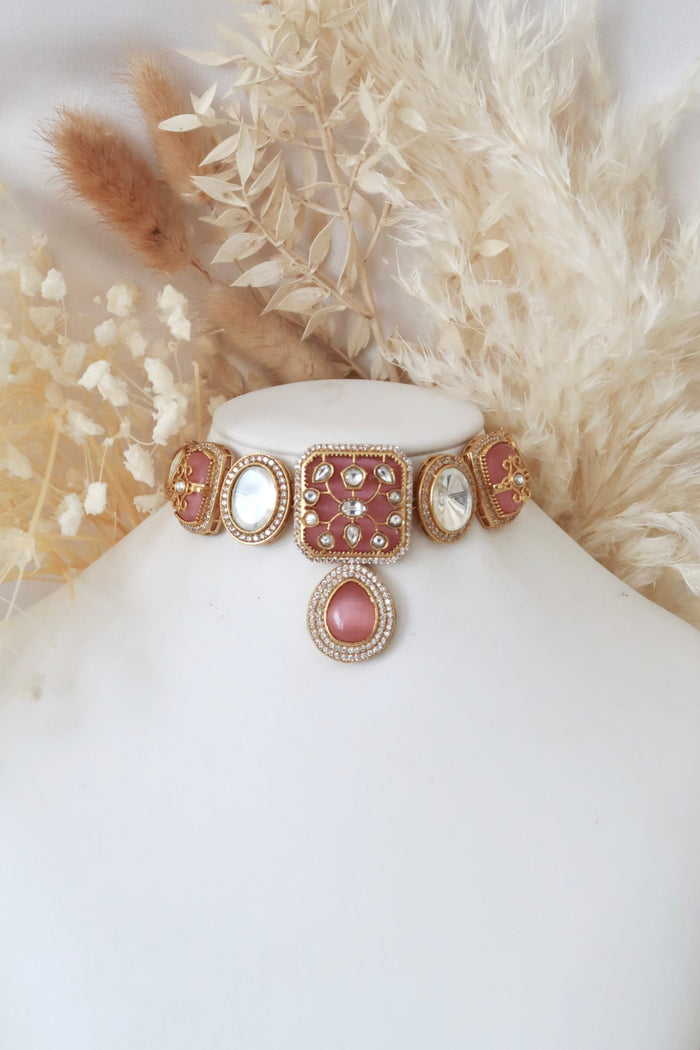 Rivaah Choker Set (Pink)