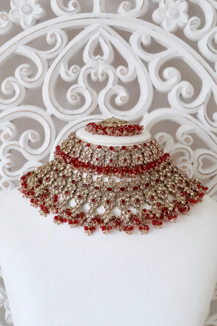Samaira Bridal Set (Ruby Red)