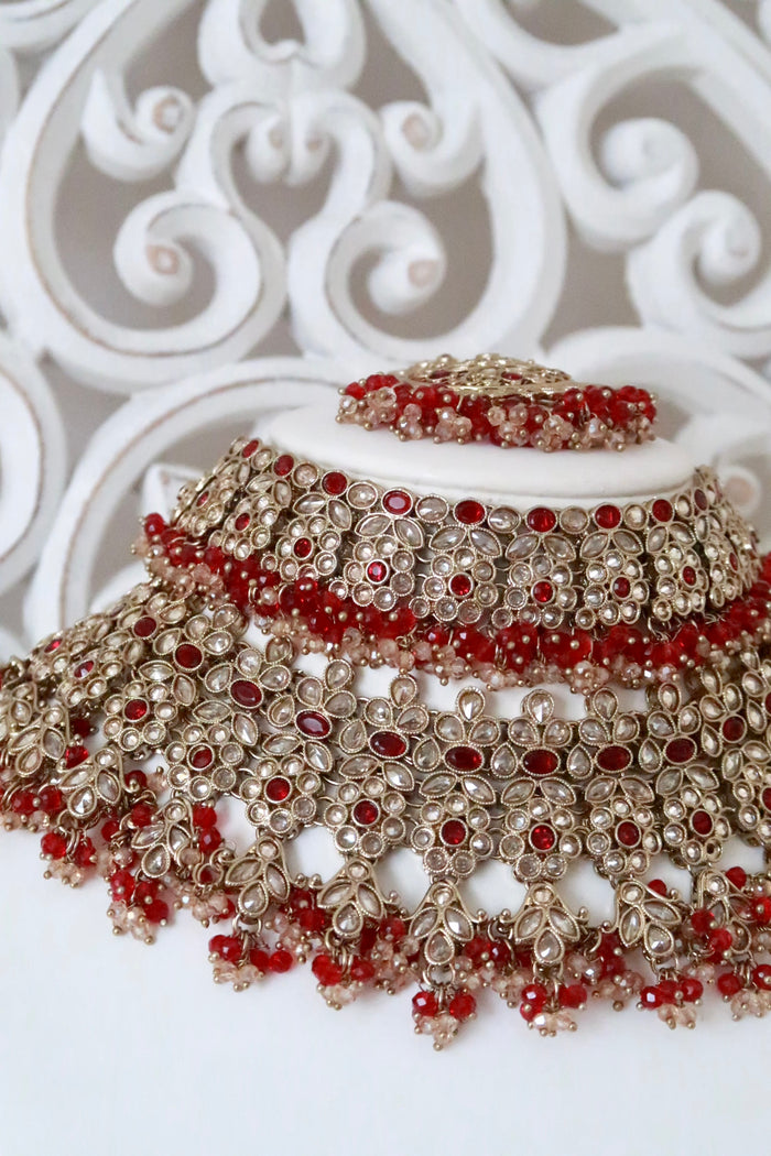Samaira Bridal Set (Ruby Red)