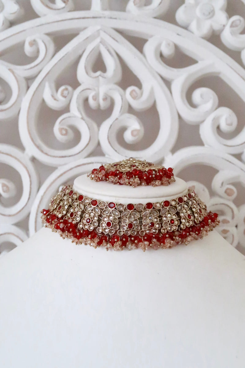 Samaira Bridal Set (Ruby Red)