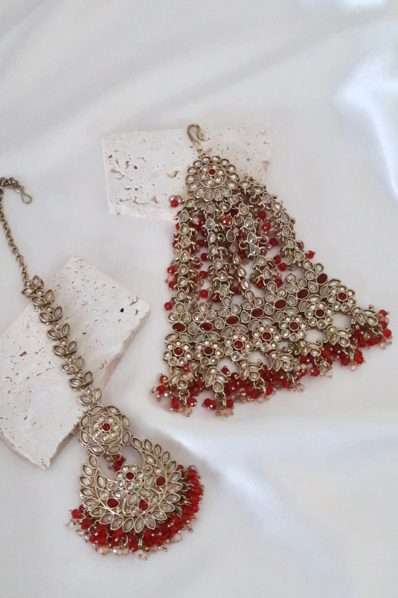 Samaira Bridal Set (Ruby Red)