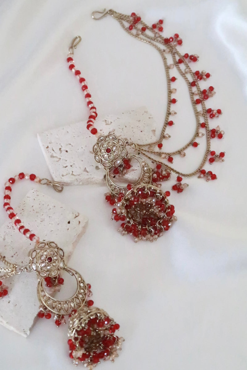 Samaira Bridal Set (Ruby Red)