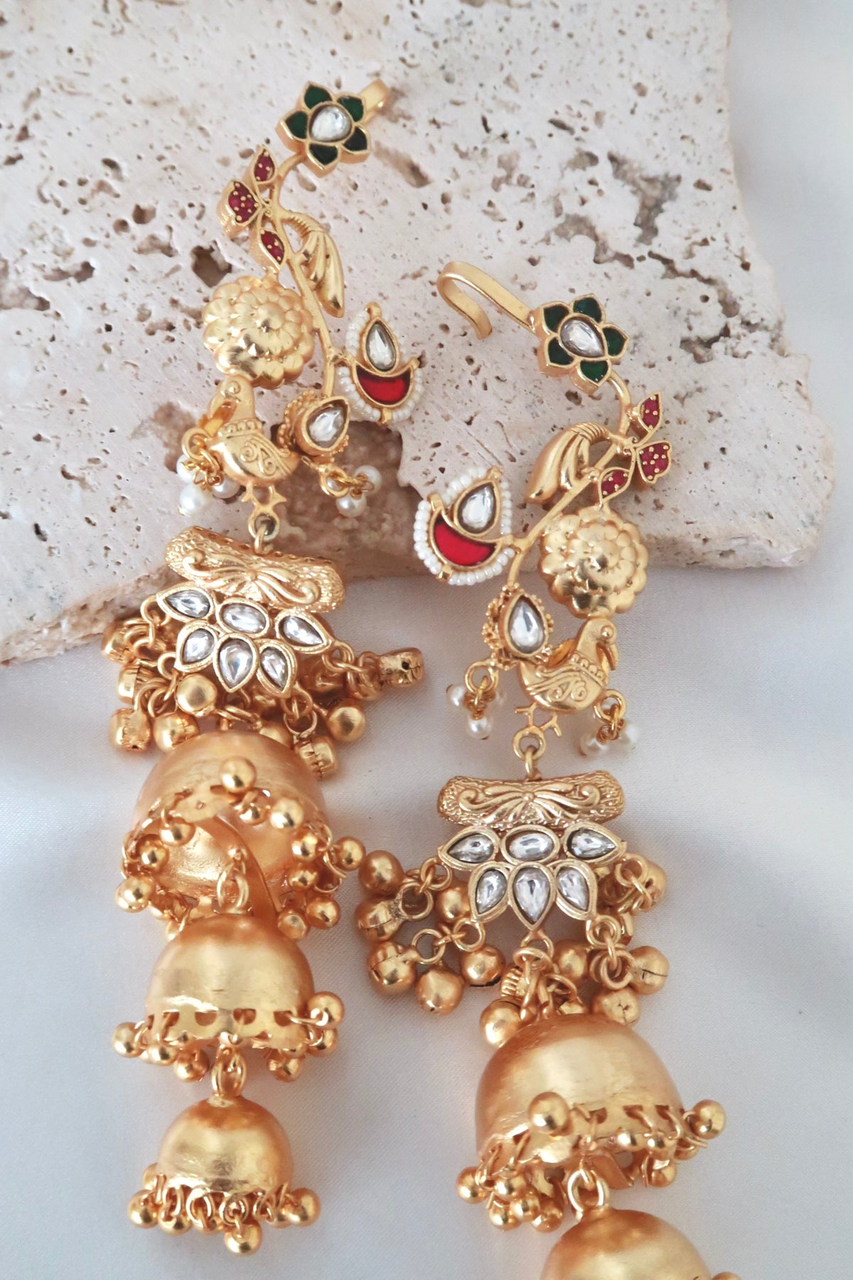 Aarohi Kundan Earrings (Multi)