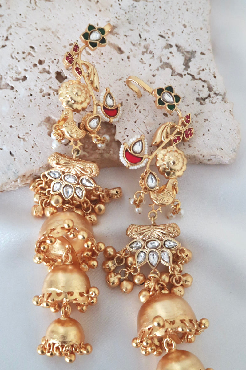 Aarohi Kundan Earrings (Multi)