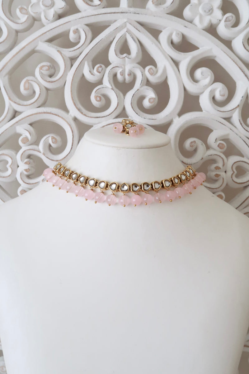 Zia Choker Set (Baby Pink)