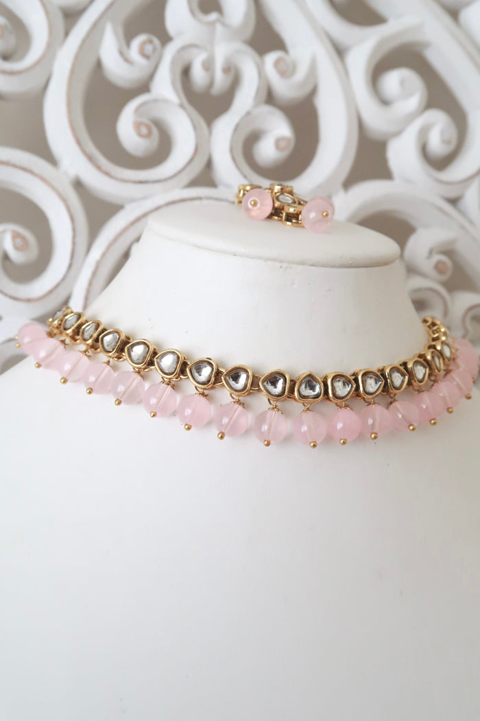 Zia Choker Set (Baby Pink)