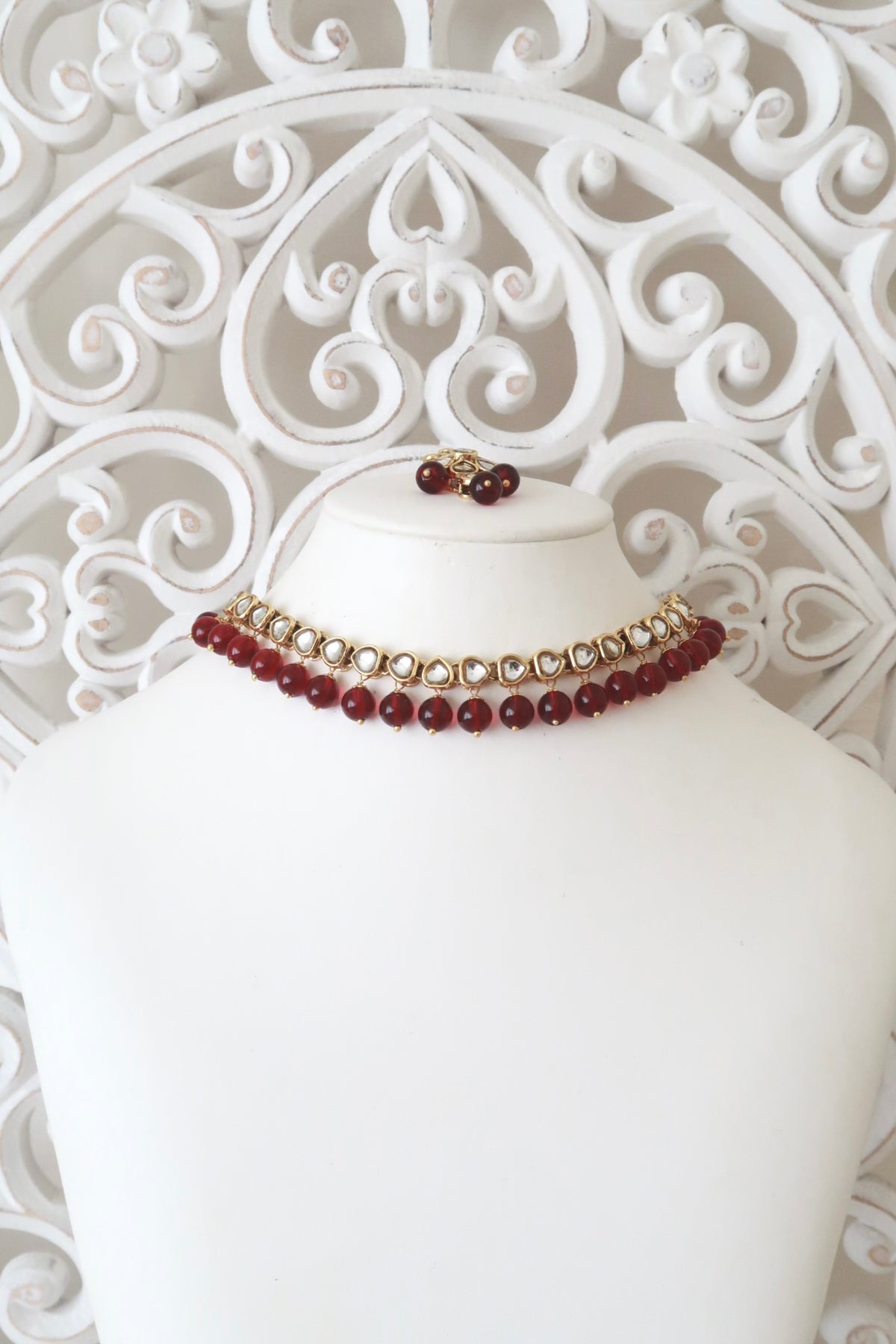 Zia Choker Set (Ruby Red)