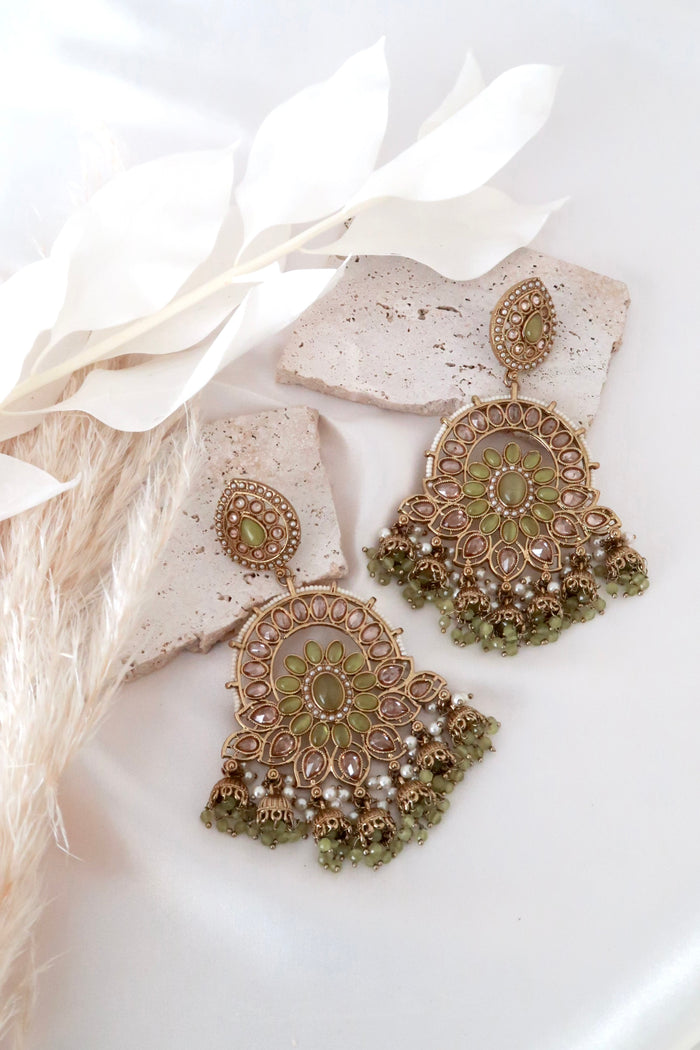 Noor Earrings (Light Green)