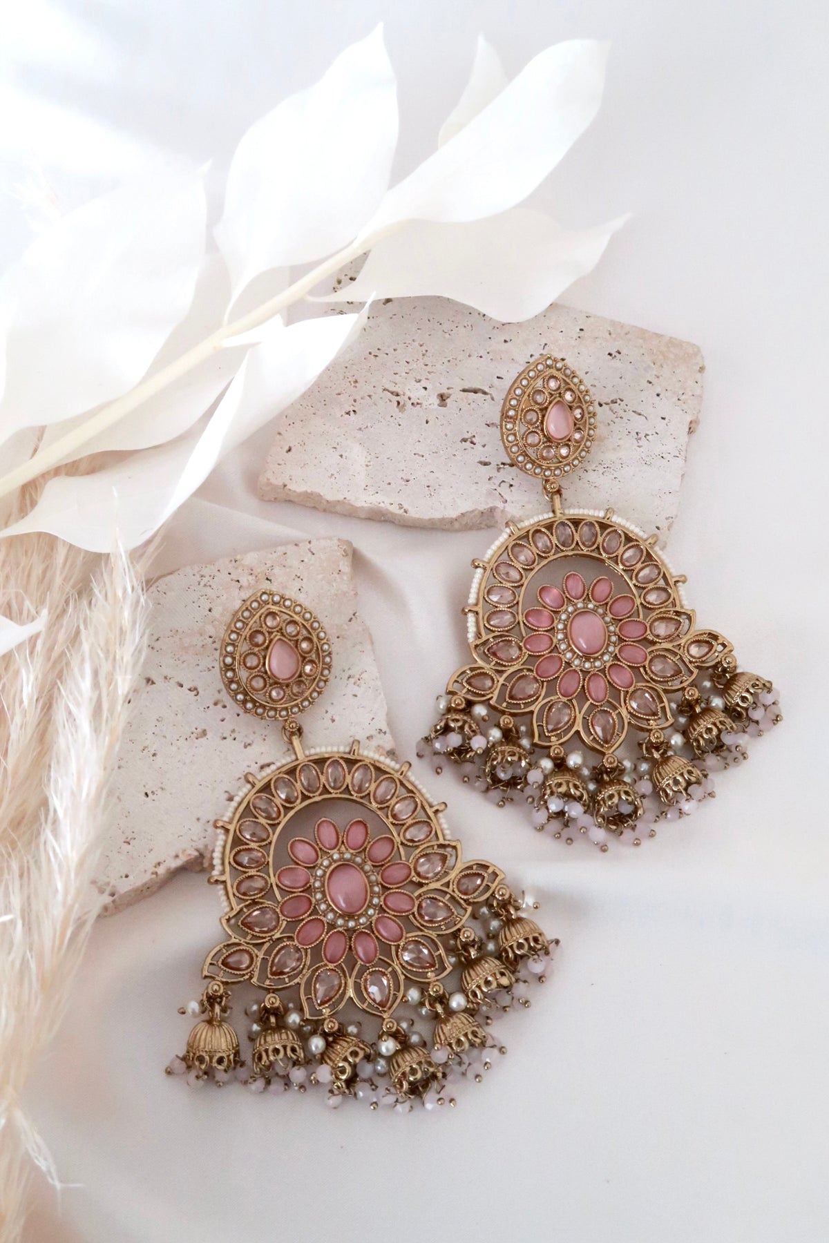 Noor Earrings (Baby Pink)