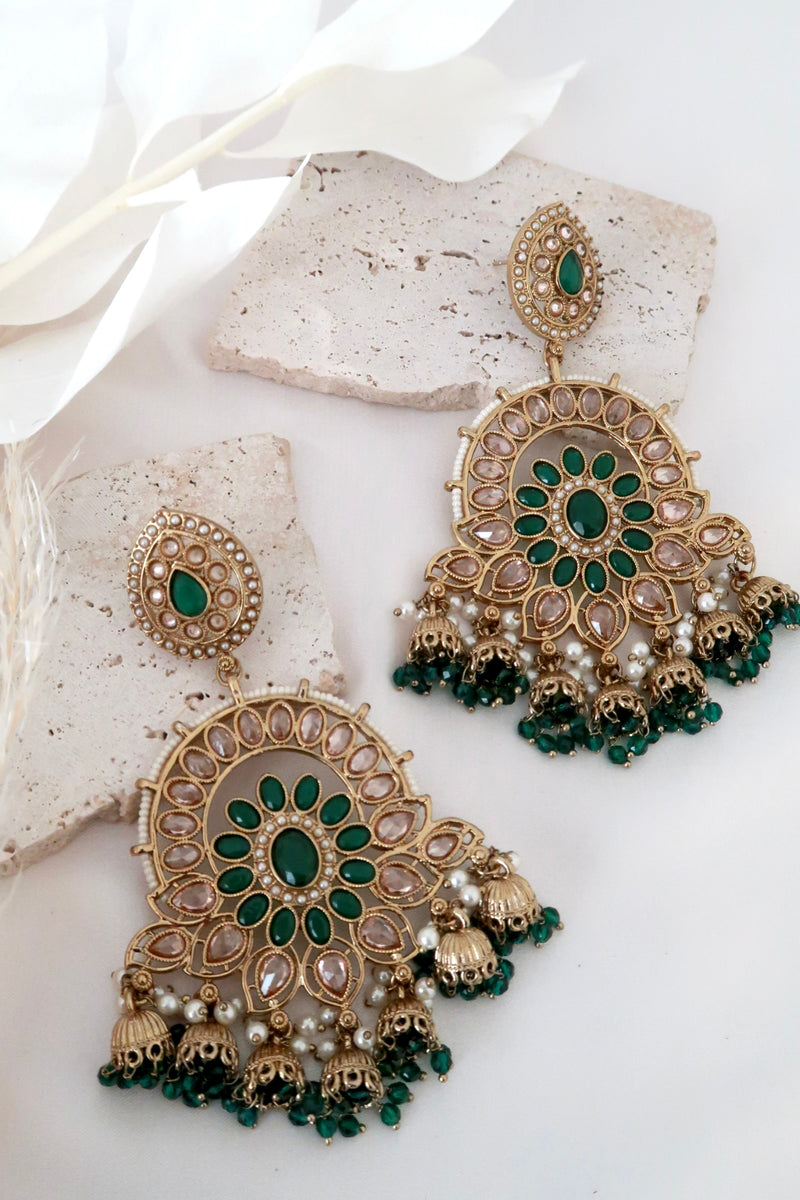 Noor Earrings (Emerald)