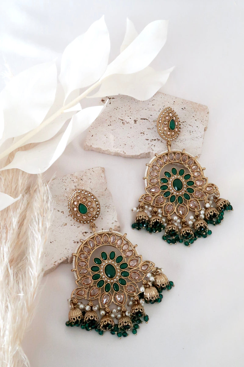Noor Earrings (Emerald)