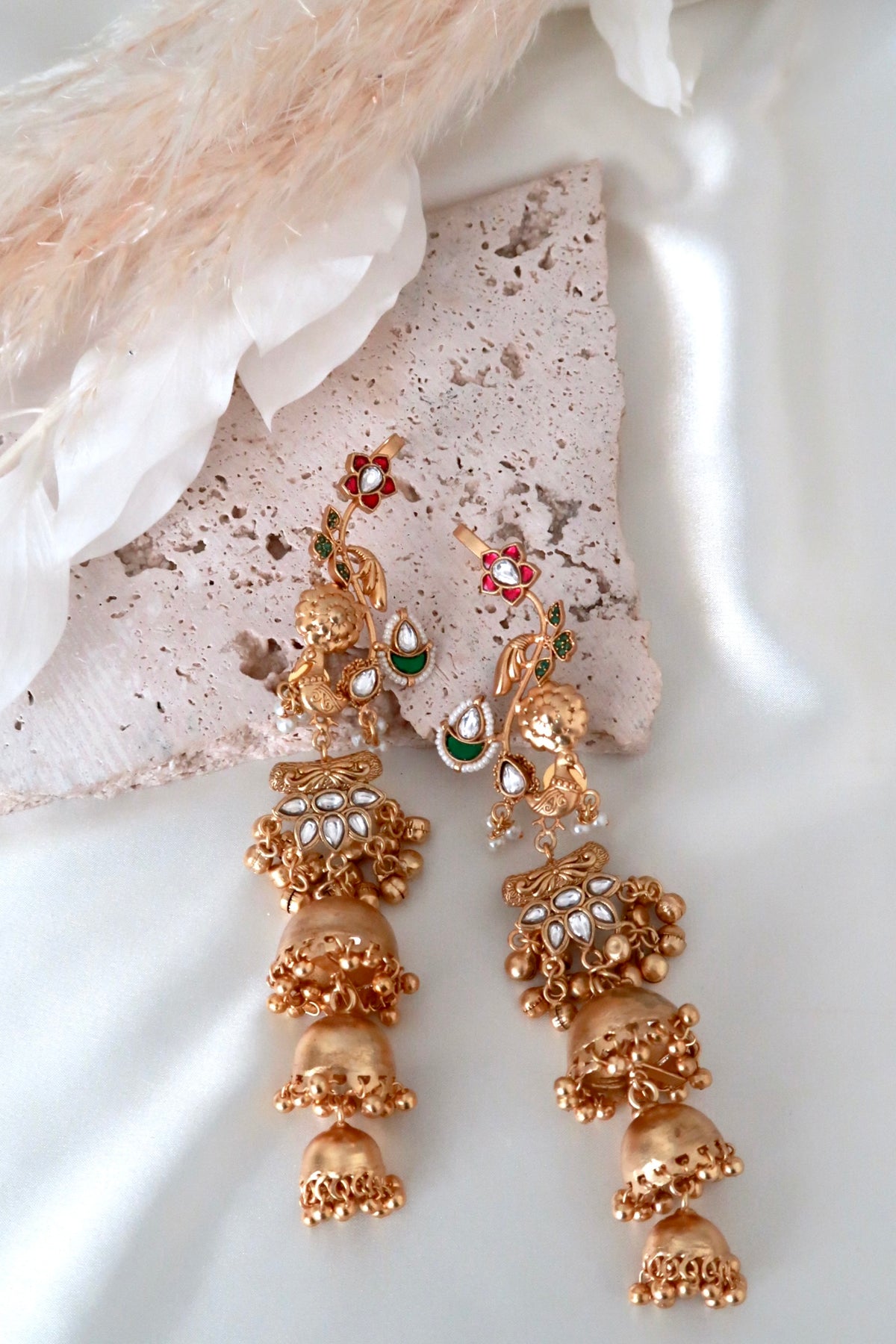 Aarohi Kundan Earrings (Multi)
