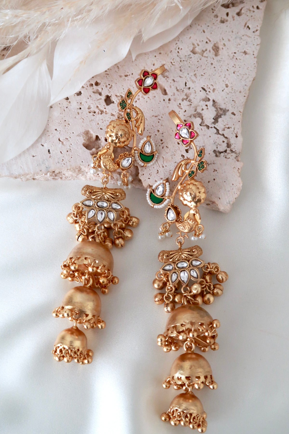 Aarohi Kundan Earrings (Multi)
