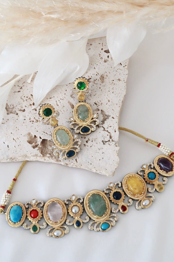 Aarvi Choker Set (Multi)