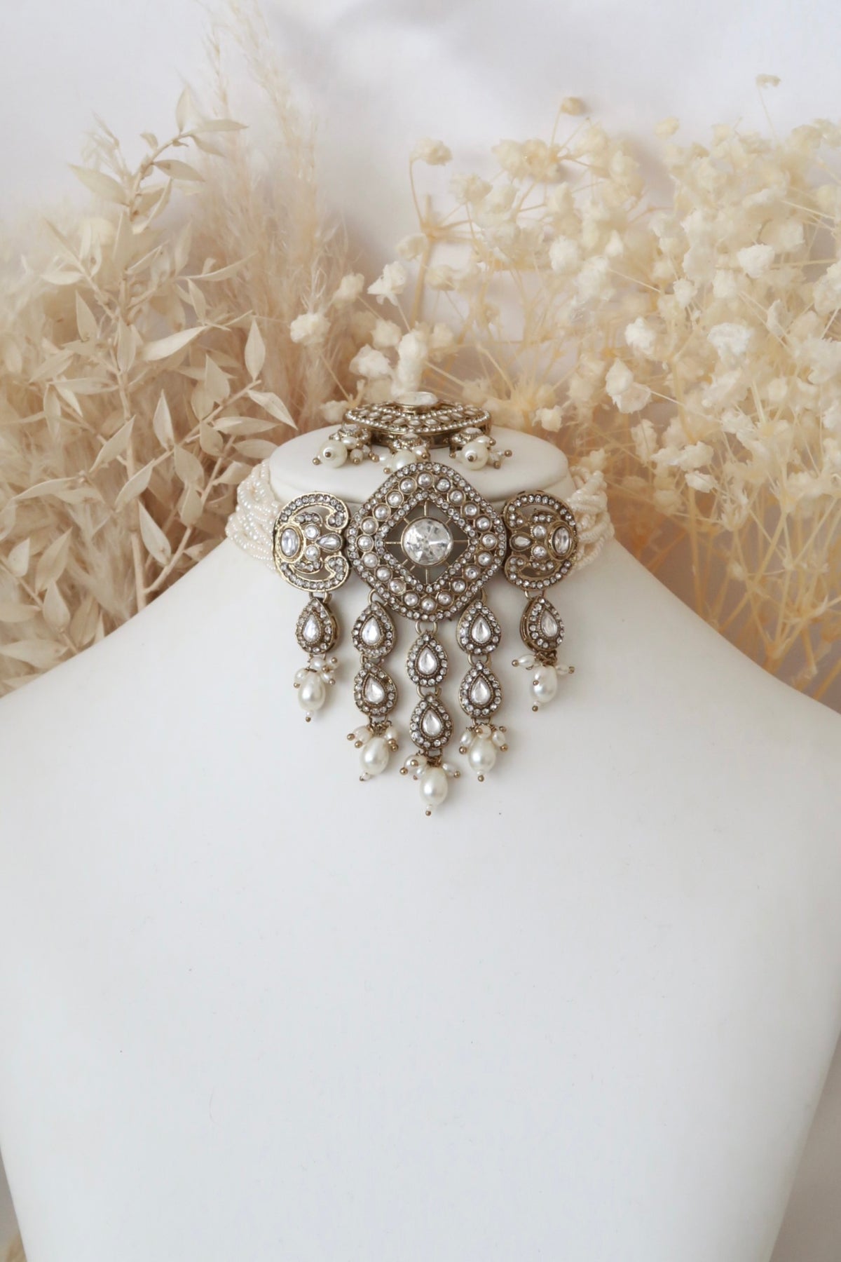 Aira Choker Set (Clear/Gold)