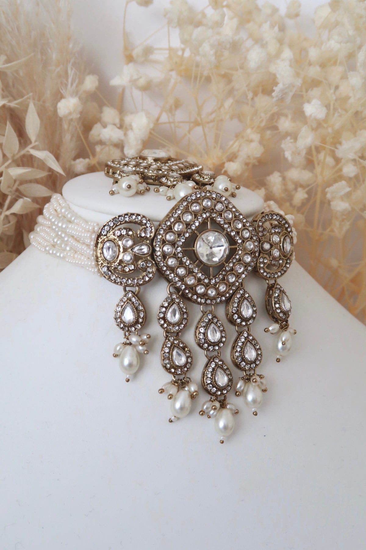 Aira Choker Set (Clear/Gold)