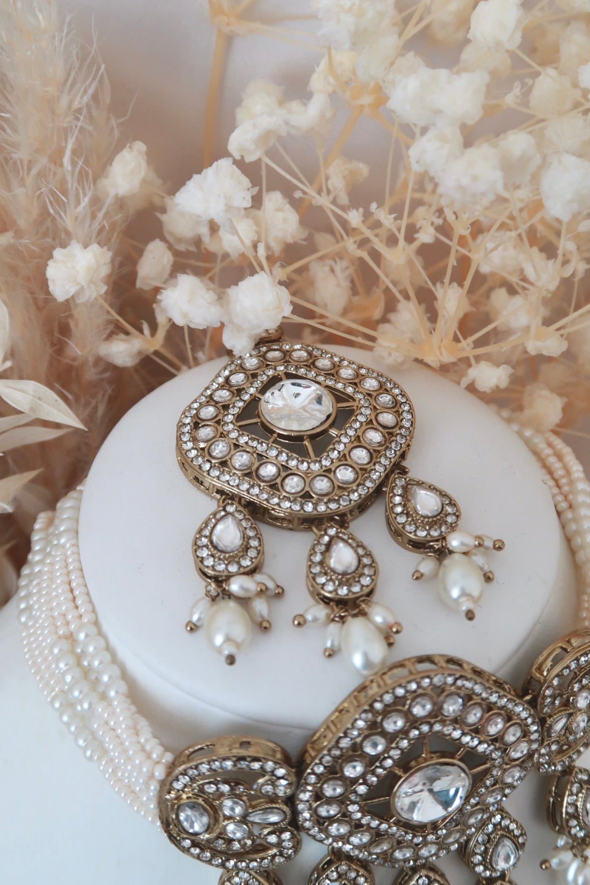 Aira Choker Set (Clear/Gold)