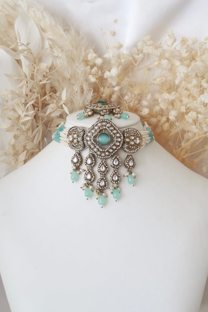 Aira Choker Set (Blue)