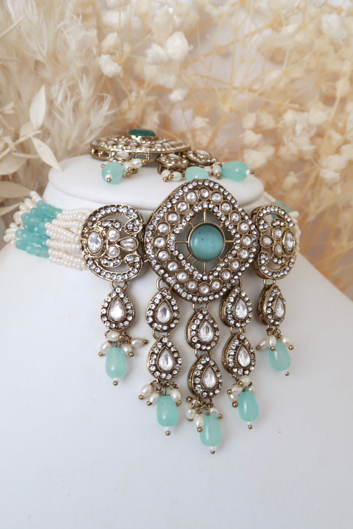 Aira Choker Set (Blue)