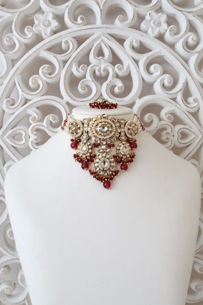 Gulzaar Choker Set (Plum)